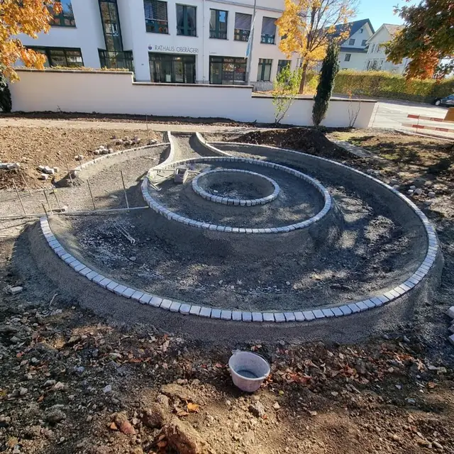 Kreispflaster — Beispiel einer ausgeführten Fläche